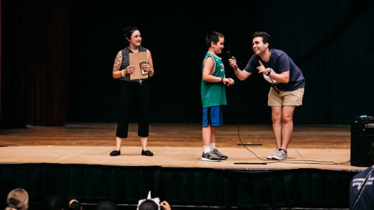 Brett Iarrabino works with students at Main IDEA in Worcester.